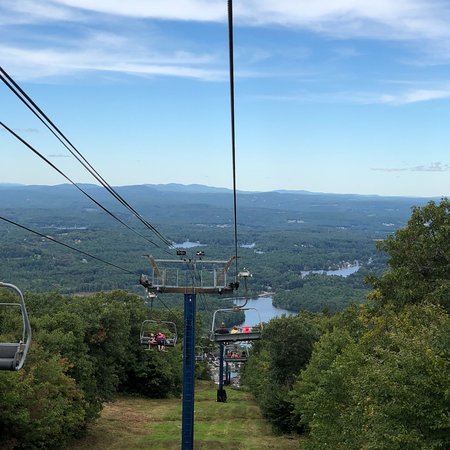 A view from the chairlift at Mount Wachusett